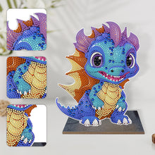 Load image into Gallery viewer, Wooden Crystal Painting Desktop Kit Diamond Art Table Decor (Dragon Baby #7)