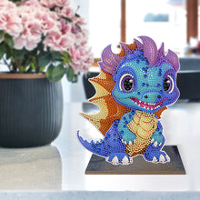Load image into Gallery viewer, Wooden Crystal Painting Desktop Kit Diamond Art Table Decor (Dragon Baby #7)