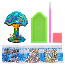 Load image into Gallery viewer, Wooden Desktop Diamond Painting Ornament Diamond Table Decor (Mushroom Lamp)