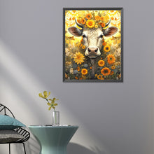 Load image into Gallery viewer, Diamond Painting - Full Round - Sunflower and old cow (40*50CM)