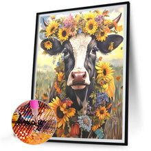 Load image into Gallery viewer, Diamond Painting - Full Round - Sunflower and old cow (40*50CM)