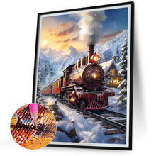 Load image into Gallery viewer, Diamond Painting - Full Round - snow train (30*40CM)