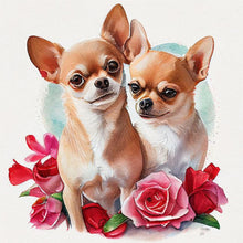 Load image into Gallery viewer, Diamond Painting - Full Round - flower puppy (30*30CM)