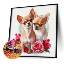 Load image into Gallery viewer, Diamond Painting - Full Round - flower puppy (30*30CM)
