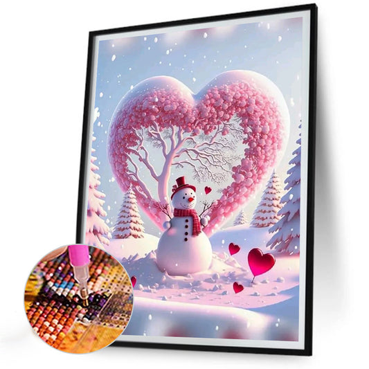 Diamond Painting - Full Round - Love snowman (30*40CM)