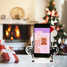 Load image into Gallery viewer, Diamond Painting Desktop Cellphone Stand Best Gift for Girls (Christmas Penguin)