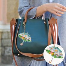 Load image into Gallery viewer, 6PCS Double Sided Special Shape Diamond Painting Keychain (Delicate Umbrella)