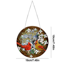 Load image into Gallery viewer, Suncatcher Double Sided Diamond Painting Hanging Sign (Freckled Bird #3)