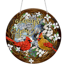 Load image into Gallery viewer, Suncatcher Double Sided Diamond Painting Hanging Sign (Freckled Bird #3)