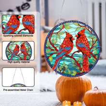 Load image into Gallery viewer, Suncatcher Double Sided Diamond Painting Hanging Sign (Freckled Bird #5)