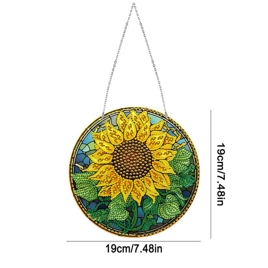 Suncatcher Double Sided Diamond Painting Hanging Sign (Sunflower #7)