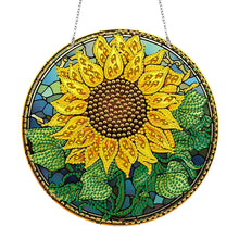Load image into Gallery viewer, Suncatcher Double Sided Diamond Painting Hanging Sign (Sunflower #7)