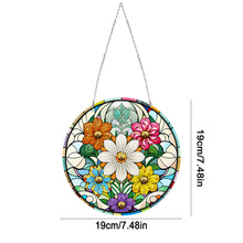 Load image into Gallery viewer, Suncatcher Double Sided Diamond Painting Hanging Sign (Colorful Flower)