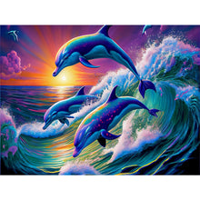 Load image into Gallery viewer, Diamond Painting - Full Square - dolphin (40*30CM)