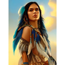 Load image into Gallery viewer, Diamond Painting - Full Square - indian woman (45*60CM)