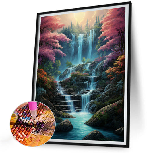 Diamond Painting - Full Round - waterfall view (30*40CM)