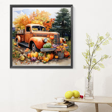 Load image into Gallery viewer, Diamond Painting - Full Round - pumpkin vintage car (30*30CM)