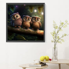 Load image into Gallery viewer, Diamond Painting - Full Round - owl (30*30CM)