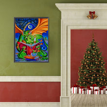 Load image into Gallery viewer, Diamond Painting - Full Round - Dinosaur reading a book (40*50CM)