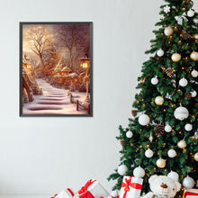Load image into Gallery viewer, Diamond Painting - Full Round - Snowy night street scene (30*40CM)