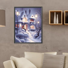 Load image into Gallery viewer, Diamond Painting - Full Round - Snowy night street scene (30*40CM)