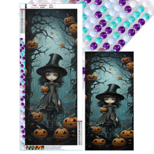 Load image into Gallery viewer, Diamond Painting - Full Round - Halloween forest little witch (30*70CM)
