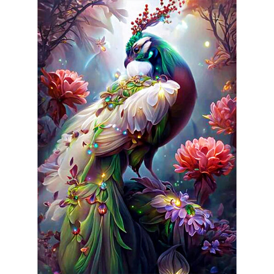 AB Diamond Painting - Full Round - Peacock (40*55CM)