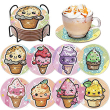 Load image into Gallery viewer, 8PCS Special Shape Diamond Painting Art Coaster Kit (Cool Ice Cream)