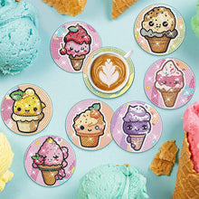 Load image into Gallery viewer, 8PCS Special Shape Diamond Painting Art Coaster Kit (Cool Ice Cream)
