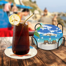 Load image into Gallery viewer, 8PCS Special Shape Diamond Painting Art Coaster Kit (Beach Holiday)