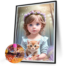 Load image into Gallery viewer, Diamond Painting - Full Square - Cute pets and girls (30*40CM)
