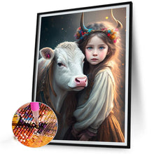 Load image into Gallery viewer, Diamond Painting - Full Square - Cute pets and girls (30*40CM)