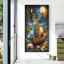 Load image into Gallery viewer, Diamond Painting - Full Round - Deer on the boat (40*70CM)