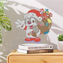 Load image into Gallery viewer, Special Shape Diamond Art Table Decor for Home Office Table Decor (Xmas Bunny#1)