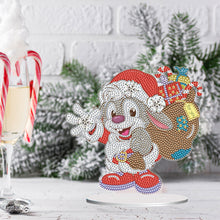 Load image into Gallery viewer, Special Shape Diamond Art Table Decor for Home Office Table Decor (Xmas Bunny#1)