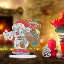 Load image into Gallery viewer, Special Shape Diamond Art Table Decor for Home Office Table Decor (Xmas Bunny#1)