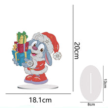 Load image into Gallery viewer, Special Shape Diamond Art Table Decor for Home Office Table Decor (Xmas Bunny#2)