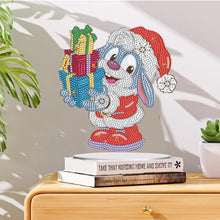 Load image into Gallery viewer, Special Shape Diamond Art Table Decor for Home Office Table Decor (Xmas Bunny#2)
