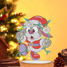 Load image into Gallery viewer, Special Shape Diamond Art Table Decor for Home Office Table Decor (Xmas Bunny#3)