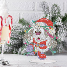 Load image into Gallery viewer, Special Shape Diamond Art Table Decor for Home Office Table Decor (Xmas Bunny#3)