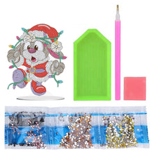 Load image into Gallery viewer, Special Shape Diamond Art Table Decor for Home Office Table Decor (Xmas Bunny#3)
