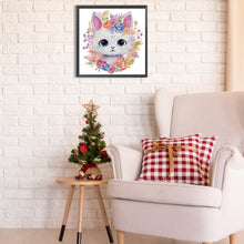 Load image into Gallery viewer, Diamond Painting - Partial Special Shaped - Huahua and kitten (30*30CM)