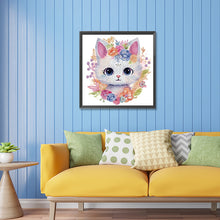 Load image into Gallery viewer, Diamond Painting - Partial Special Shaped - Huahua and kitten (30*30CM)