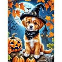 Load image into Gallery viewer, Diamond Painting - Full Round - halloween cats and dogs (30*40CM)