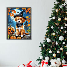 Load image into Gallery viewer, Diamond Painting - Full Round - halloween cats and dogs (30*40CM)