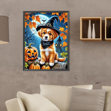 Load image into Gallery viewer, Diamond Painting - Full Round - halloween cats and dogs (30*40CM)
