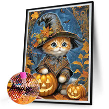 Load image into Gallery viewer, Diamond Painting - Full Round - halloween cats and dogs (30*40CM)