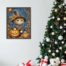Load image into Gallery viewer, Diamond Painting - Full Round - halloween cats and dogs (30*40CM)