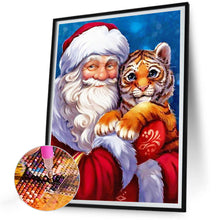 Load image into Gallery viewer, Diamond Painting - Full Round - Santa Claus and Little Tiger (30*40CM)