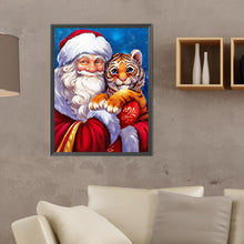 Load image into Gallery viewer, Diamond Painting - Full Round - Santa Claus and Little Tiger (30*40CM)